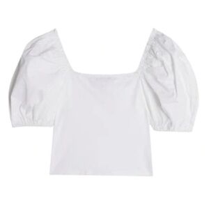 Topshop Puff Sleeve Crop Top
